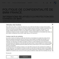 Informations sur la politique de confidentialité