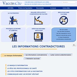 VaccinClic - Informations contradictoires sur la vaccination en détail