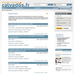 Espace emploi - Calvados.fr, le portail d'informations et de services