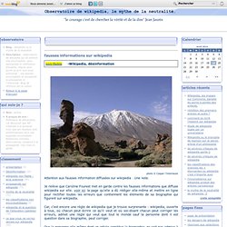 fausses informations sur wikipedia