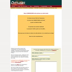 Langue française : les informations et les conseils d’ORTHONET pour l'orthographe, grammaire et vocabulaire