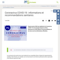 Coronavirus COVID-19 : informations et recommandations sanitaires