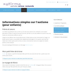 autisme suisse romande - Informations simples sur l'autisme (pour enfants)