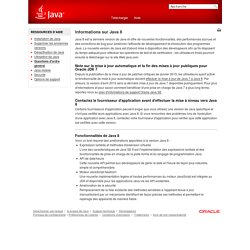 Informations sur Java 8