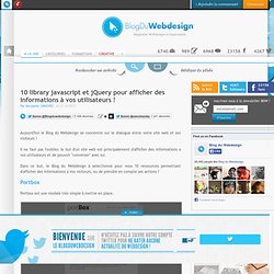 10 library javascript et jQuery pour afficher des informations à vos utilisateurs