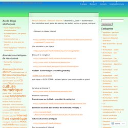 Blog collaboratif : Internet et informatique : autoformation sur le web