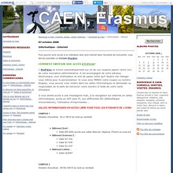Informatique - Internet - Bienvenue à Caen. Conseils, sorties, visites. Erasmus.