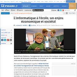 France : L'informatique à l'école, un enjeu économique et sociétal