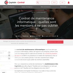 Contrat de maintenance informatique : les mentions à ne pas oublier