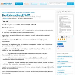 Livret Informatique BTS AM - Recherche de Documents - leila35150