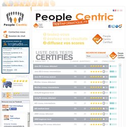 Tests informatiques pour une certification en ligne