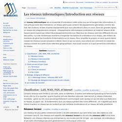 Les réseaux informatiques/Introduction aux réseaux — Wikilivres