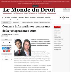 Contrats informatiques : panorama de la jurisprudence 2010