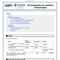 Informatisation du Système d'Information