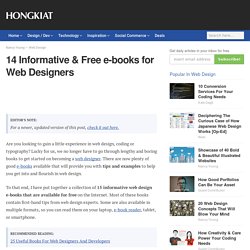 14 Informative & Free e-books for Web Designers