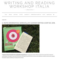 Il testo informativo. Serravallo’s Summer Writing Camp ed. 2018.