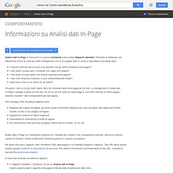 Informazioni su Analisi dati In-Page - Guida di Analytics
