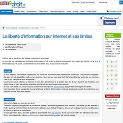 Informer - La liberté d'information sur internet et ses limites
