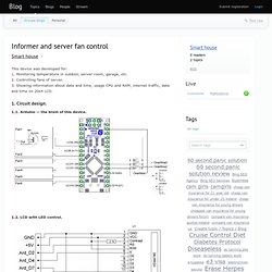 Informer and server fan control / Smart house / Blog
