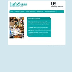 InfoSuss homepage : University of Sussex Library
