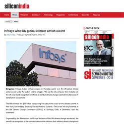 Infosys wins UN global climate action award
