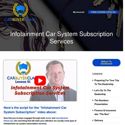 Infotainment Car System Subscription Services
