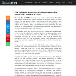 FTX InfoTech Launches Its New Interactive Website in February 2020