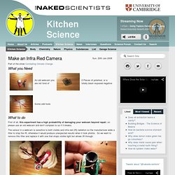 Make an Infra Red Camera - Naked Scientists Kitchen Science 2008