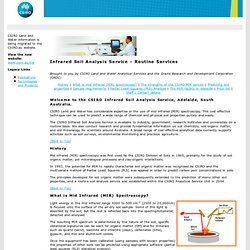 Infrared Soil Analysis routine Services - CSIRO Land and Water