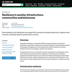 Resilience in society: infrastructure, communities and businesses - Detailed guidance