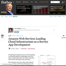 Amazon Web Services Leading Cloud Infrastructure as a Service App Developme