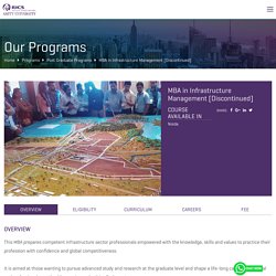 MBA in Infrastructure Management Courses in Noida - RICS SBE