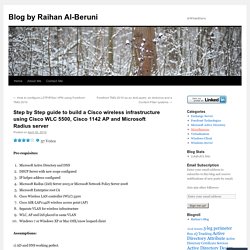 Step by Step guide to build a Cisco wireless infrastructure using Cisco WLC 5500, Cisco 1142 AP and Microsoft Radius server