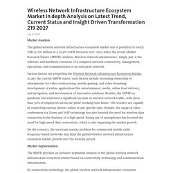 Wireless Network Infrastructure Ecosystem Market In depth Analysis on Latest Trend, Current Status and Insight Driven Transformation 219 2027 – Telegraph