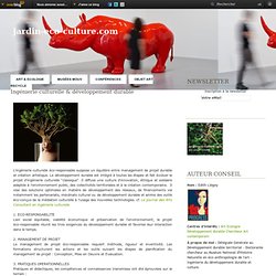 Ingénierie culturelle & développement durable - www.jardin-eco-culture.com