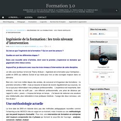 Ingénierie de la formation : les trois niveaux d’intervention