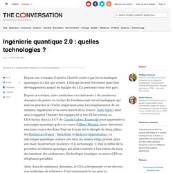 Ingénierie quantique 2.0 : quelles technologies ?