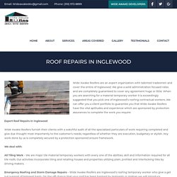 Roof Repair in Inglewood – Roofing Contractors in Inglewood - Wide Awake Roofer