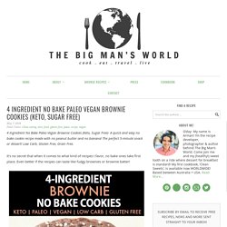 4 Ingredient No Bake Paleo Vegan Brownie Cookies (Keto, Sugar Free)
