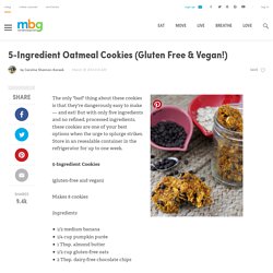 5-Ingredient Oatmeal Cookies (Gluten Free & Vegan!)