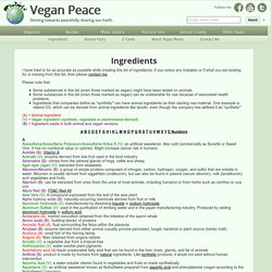 Non-Vegan Ingredients