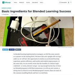 Basic Ingredients for Blended Learning Success
