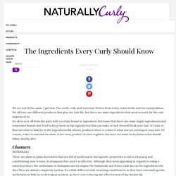 The Ingredients Every Curly Should Know