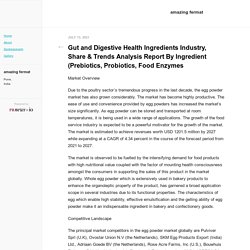 Gut and Digestive Health Ingredients Industry, Share & Trends Analysis Report By Ingredient (Prebiotics, Probiotics, Food Enzymes
