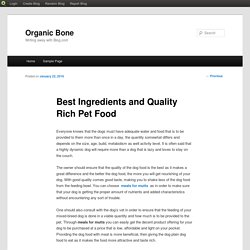 Best Ingredients and Quality Rich Pet Food
