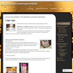 Ses ingrédients chimiques spécifiques