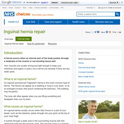Inguinal hernia repair - NHS Choices