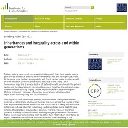 Inheritances and inequality across and within generations - Institute For Fiscal Studies - IFS