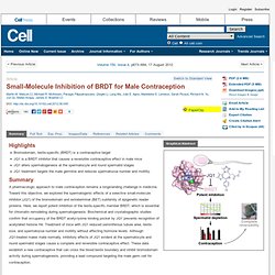 Small-Molecule Inhibition of BRDT for Male Contraception: Cell