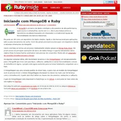 Iniciando com MongoDB e Ruby
